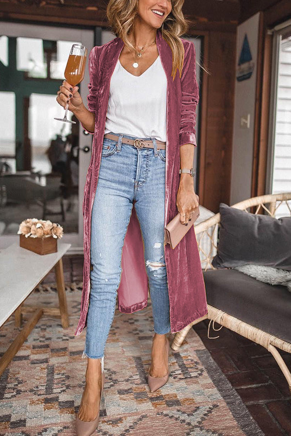 Damen Kimono-Mantel aus Samt
