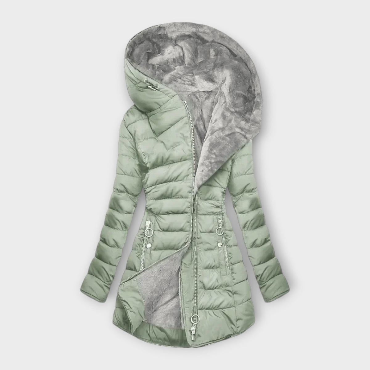 Damen gesteppter Wintermantel mit warmem Innenfutter