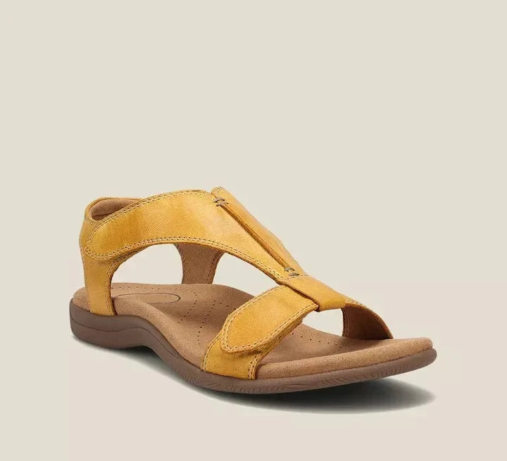 Damen orthopädische Ledersandalen mit verstellbarem Riemen