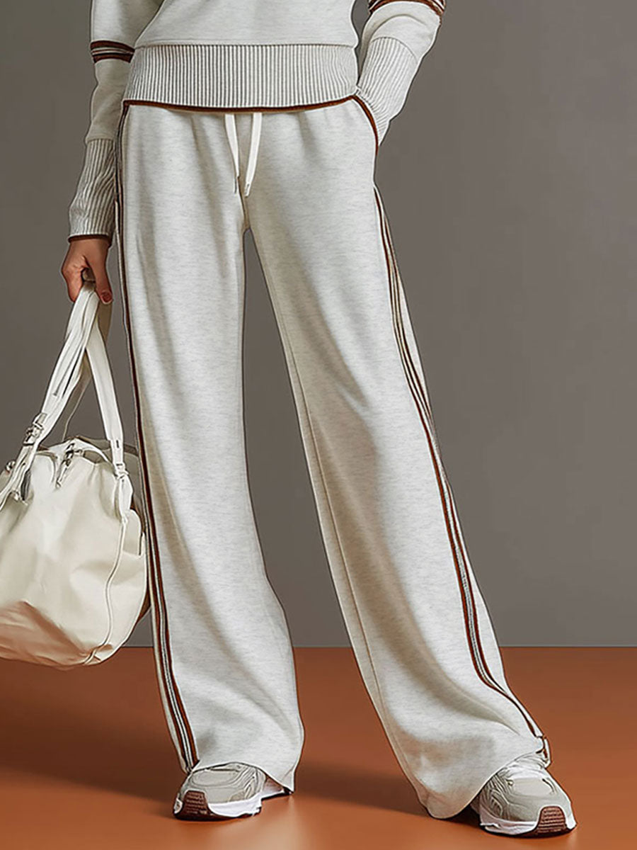Damen Sweatshirt-Set mit weiter Hose