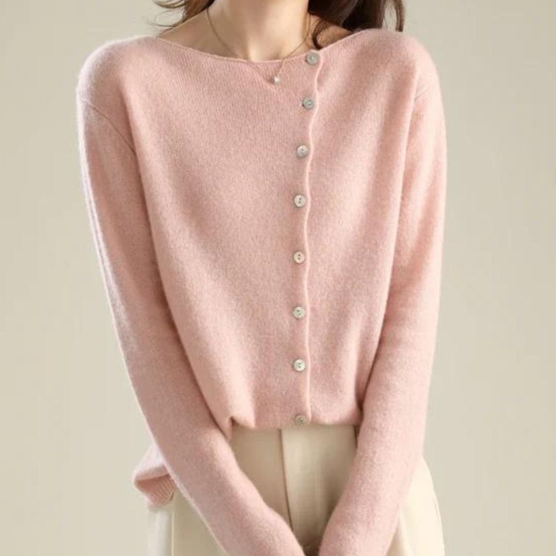 Damen Sweater mit Knopfleiste