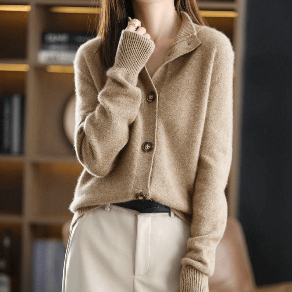 Damen warme Strickjacke leicht und weich