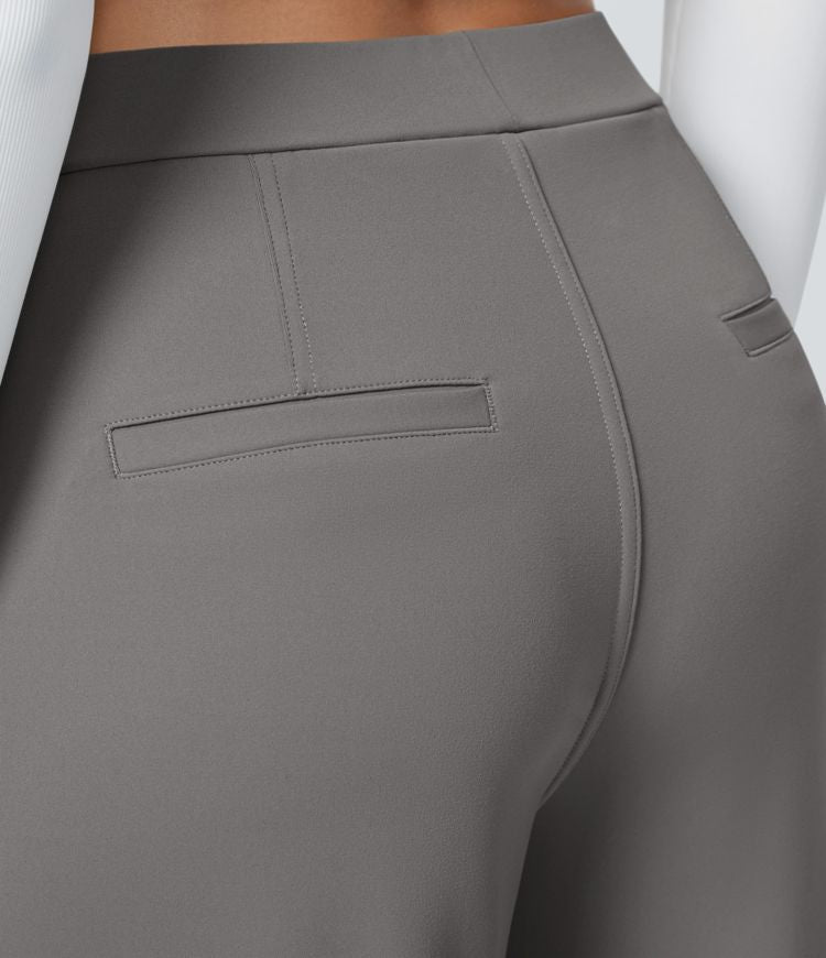 Damen Bürohose mit hoher Taille und Taschen