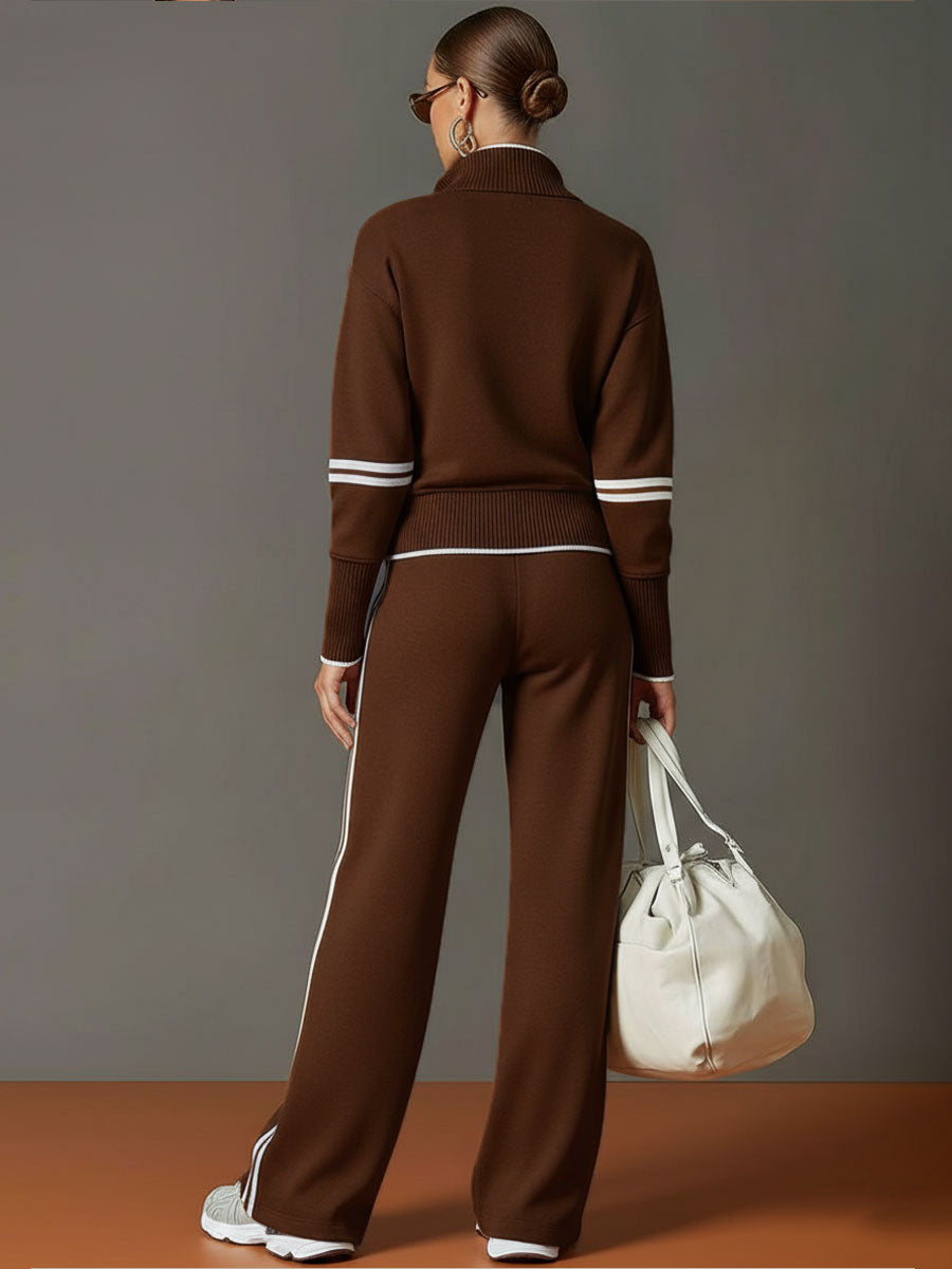 Damen Sweatshirt-Set mit weiter Hose