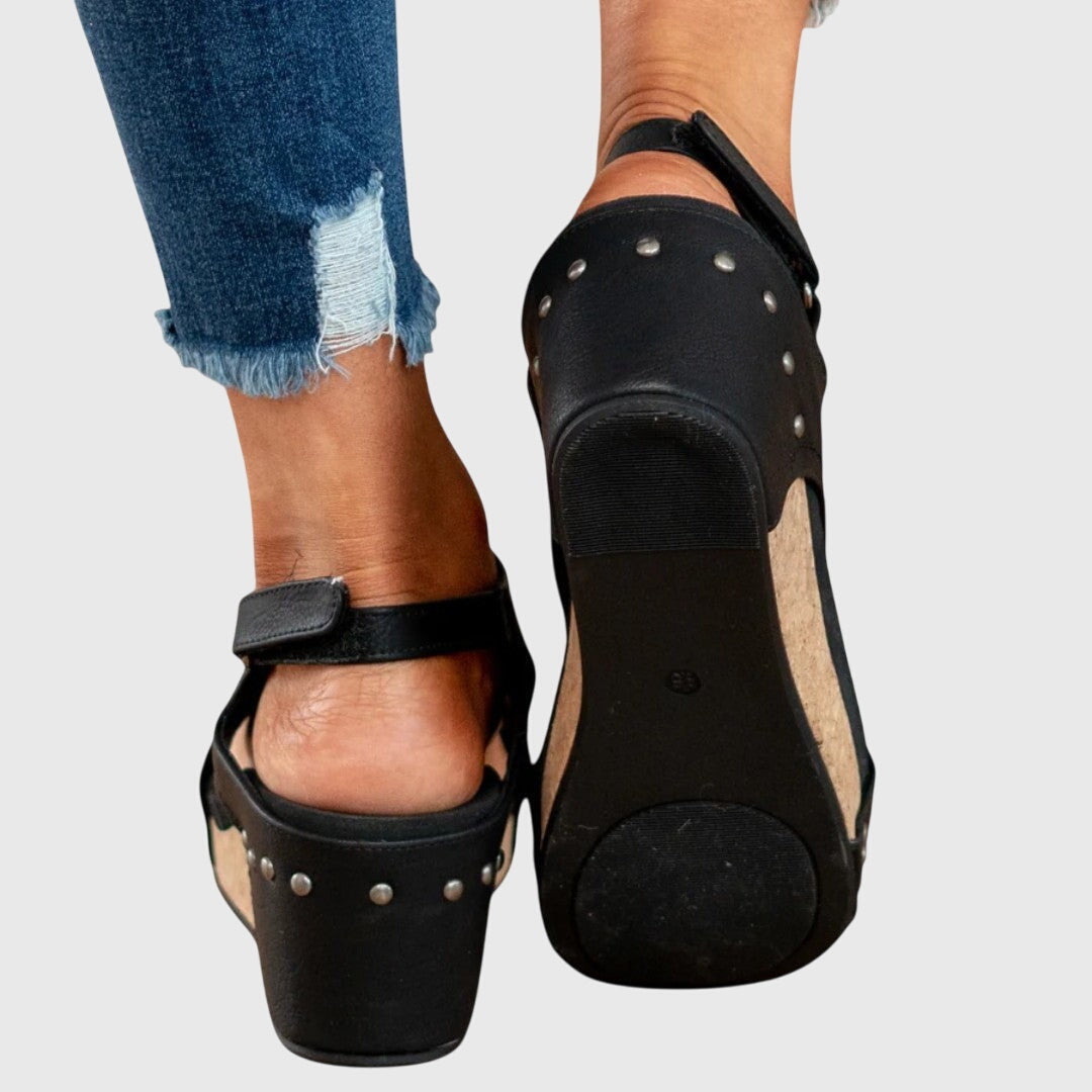 Damen Keilsandalen mit verstellbarer Spange
