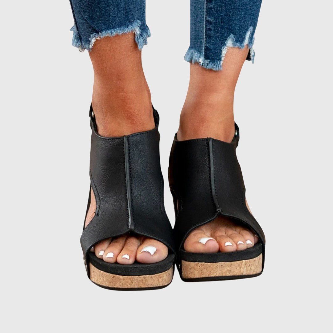 Damen Keilsandalen mit verstellbarer Spange
