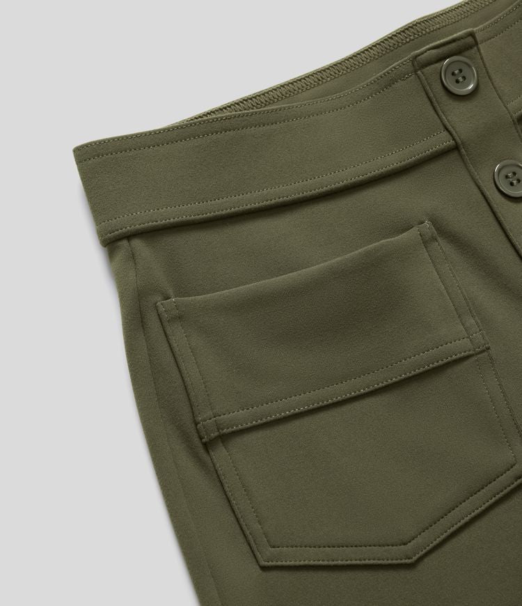 Damen Bürohose mit hoher Taille und Taschen