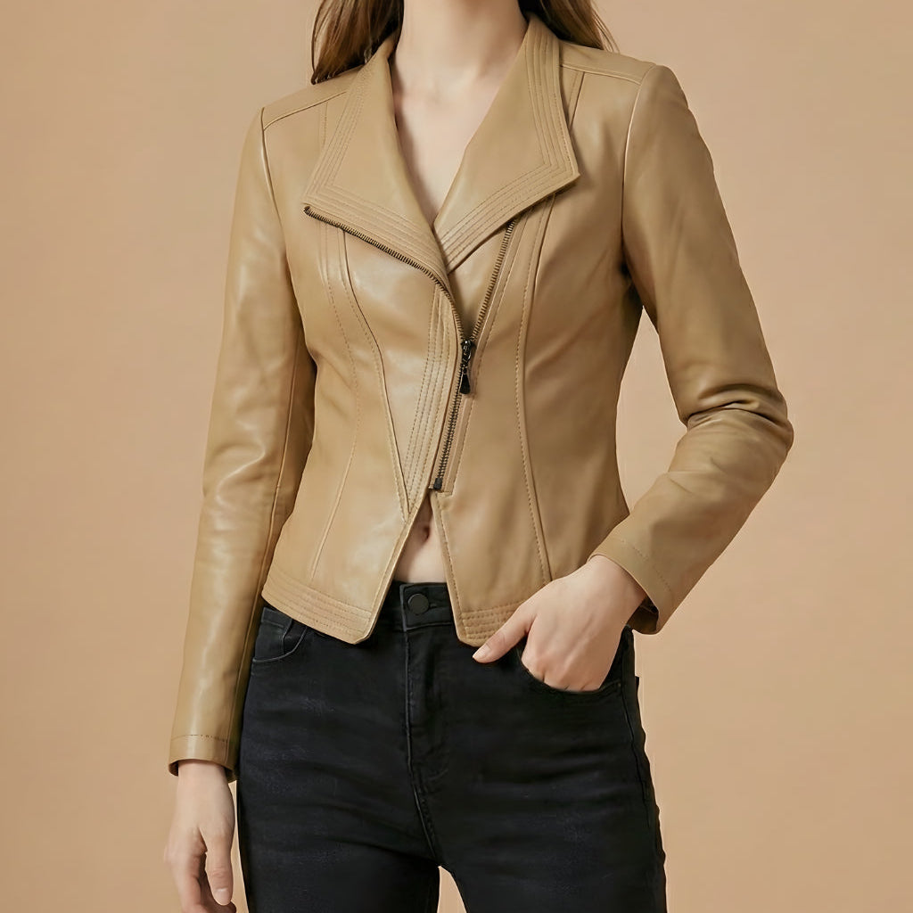 Damen Bikerjacke aus Schaffell