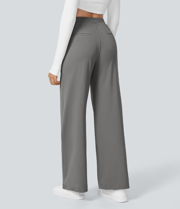 Damen Bürohose mit hoher Taille und Taschen