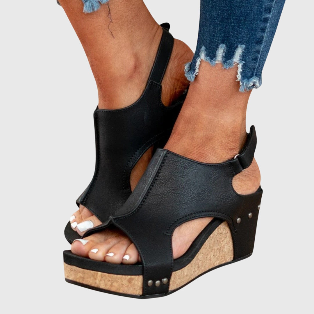 Damen Keilsandalen mit verstellbarer Spange