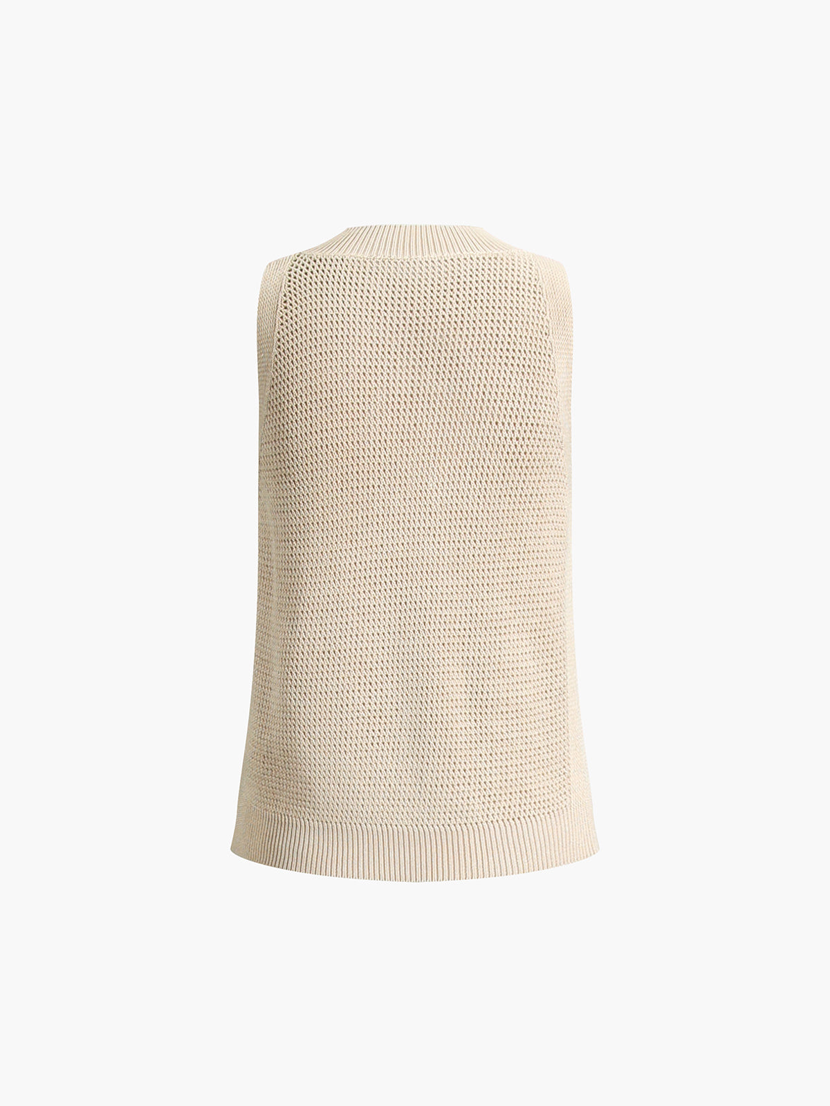 Damen Tanktop Strick Durchbrochen