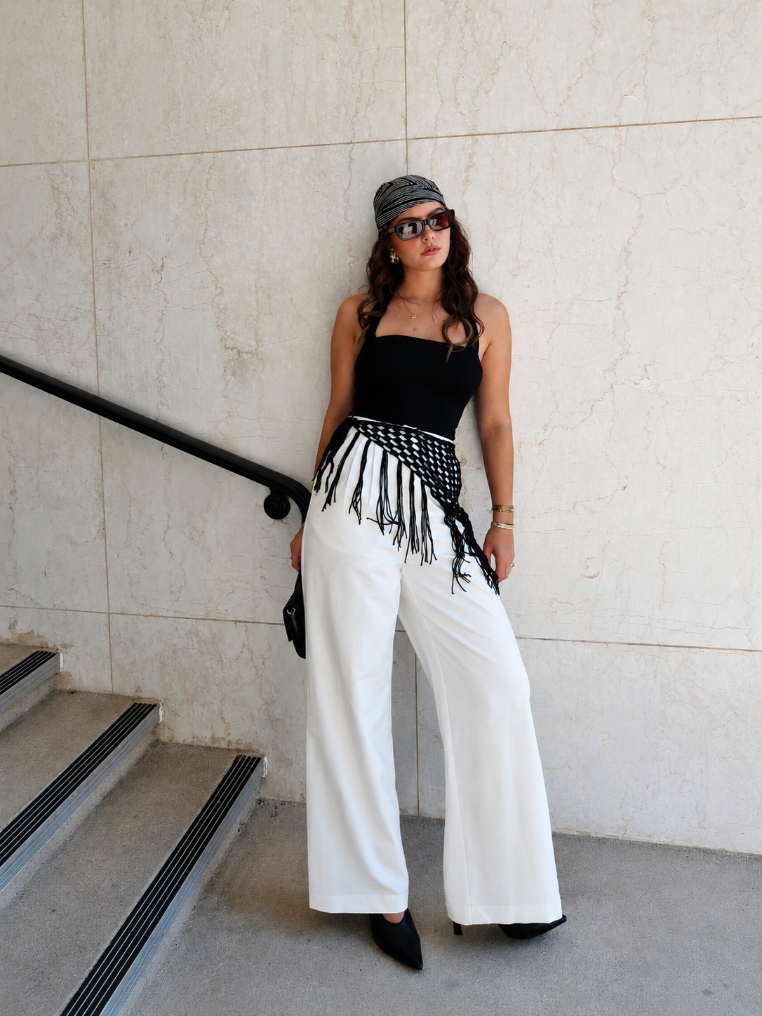 Damen Weitbein-Hose aus Polyester im Regular Fit