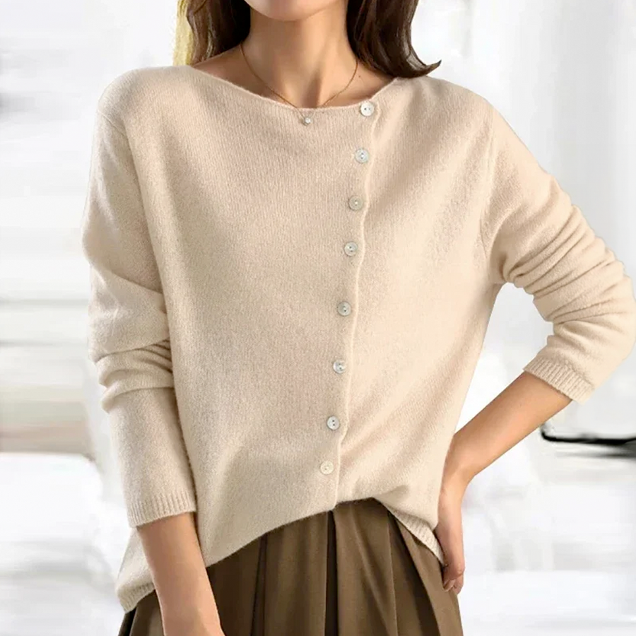 Damen Sweater mit Knopfleiste