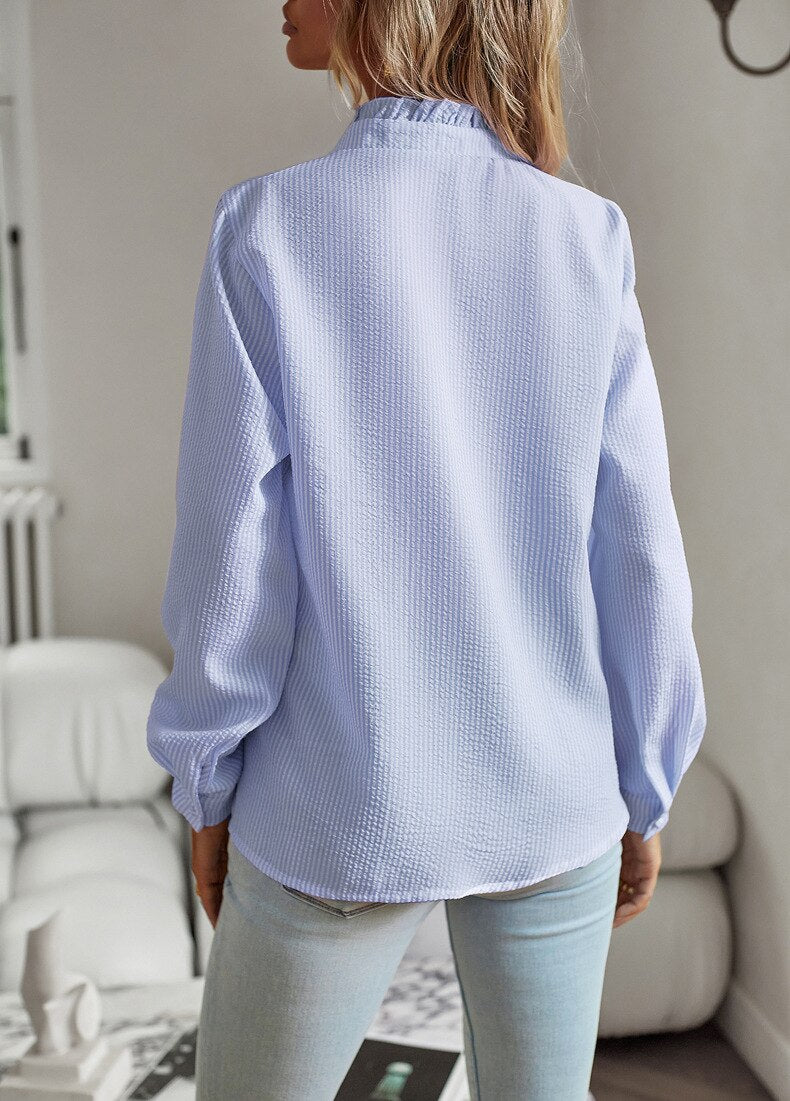 Damen Baumwollbluse mit lockerer Passform