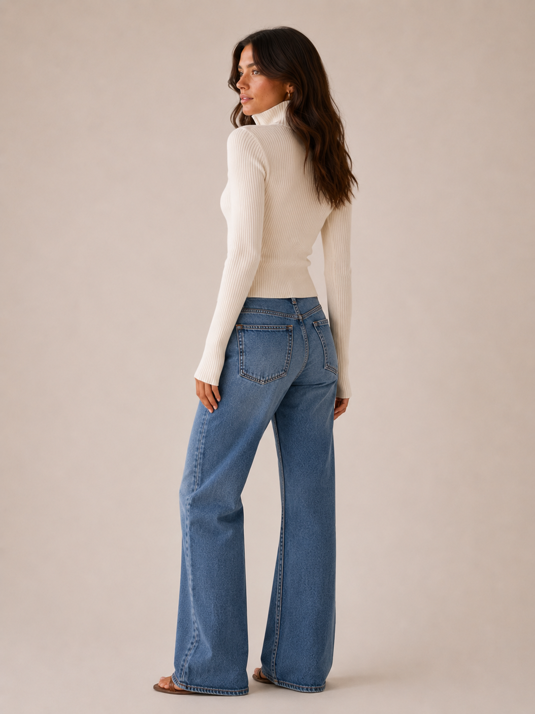 Damen gerippte Strickjacke mit Doppel-Reißverschluss