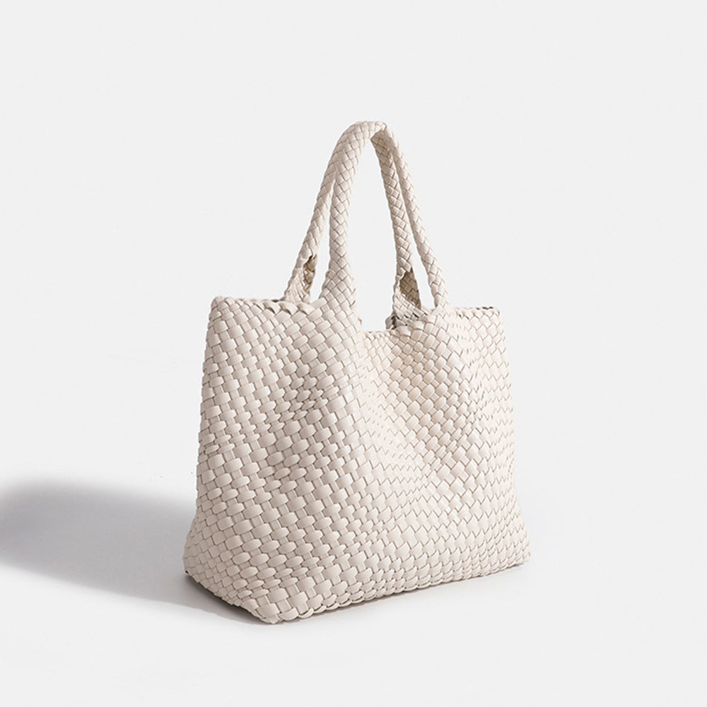 Damen strukturierte Tote Bag mit Flecht-Design