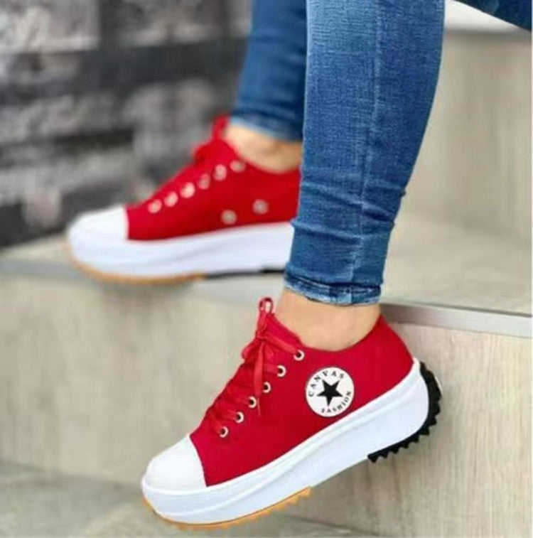 Damen Sneaker mit dicker rutschfester Sohle