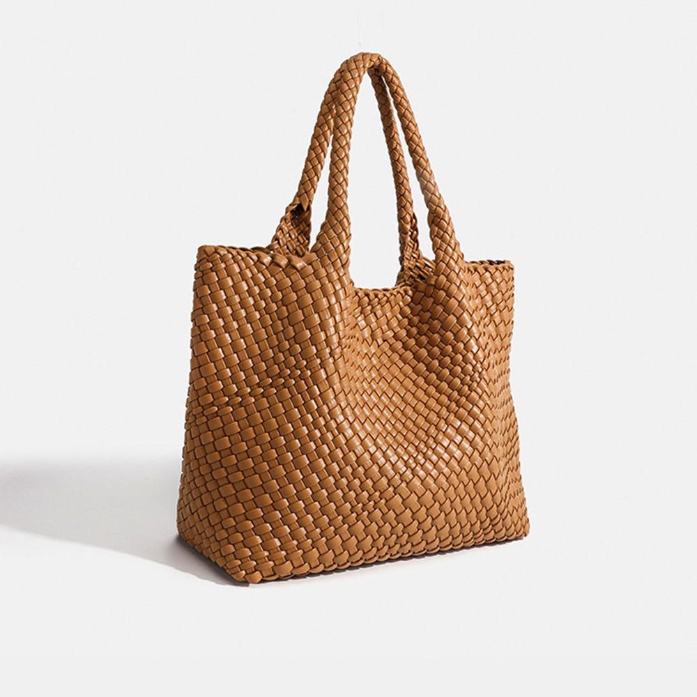 Damen strukturierte Tote Bag mit Flecht-Design