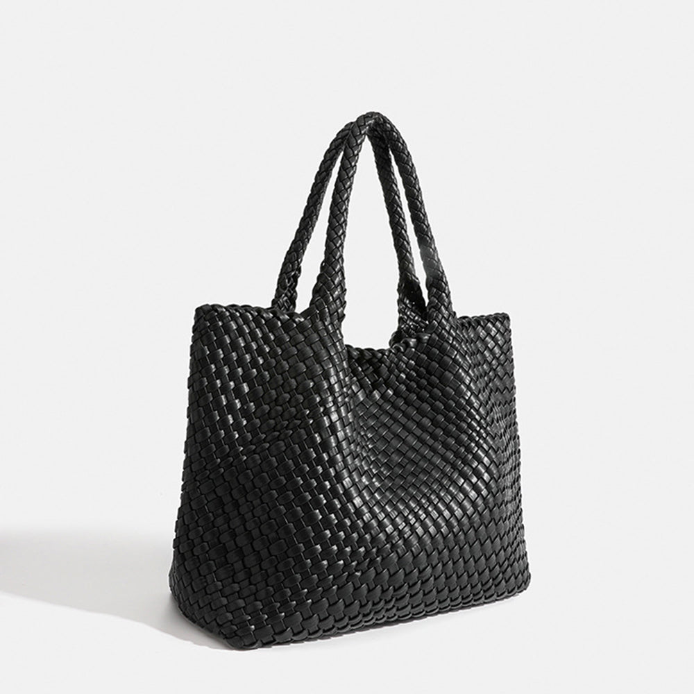 Damen strukturierte Tote Bag mit Flecht-Design