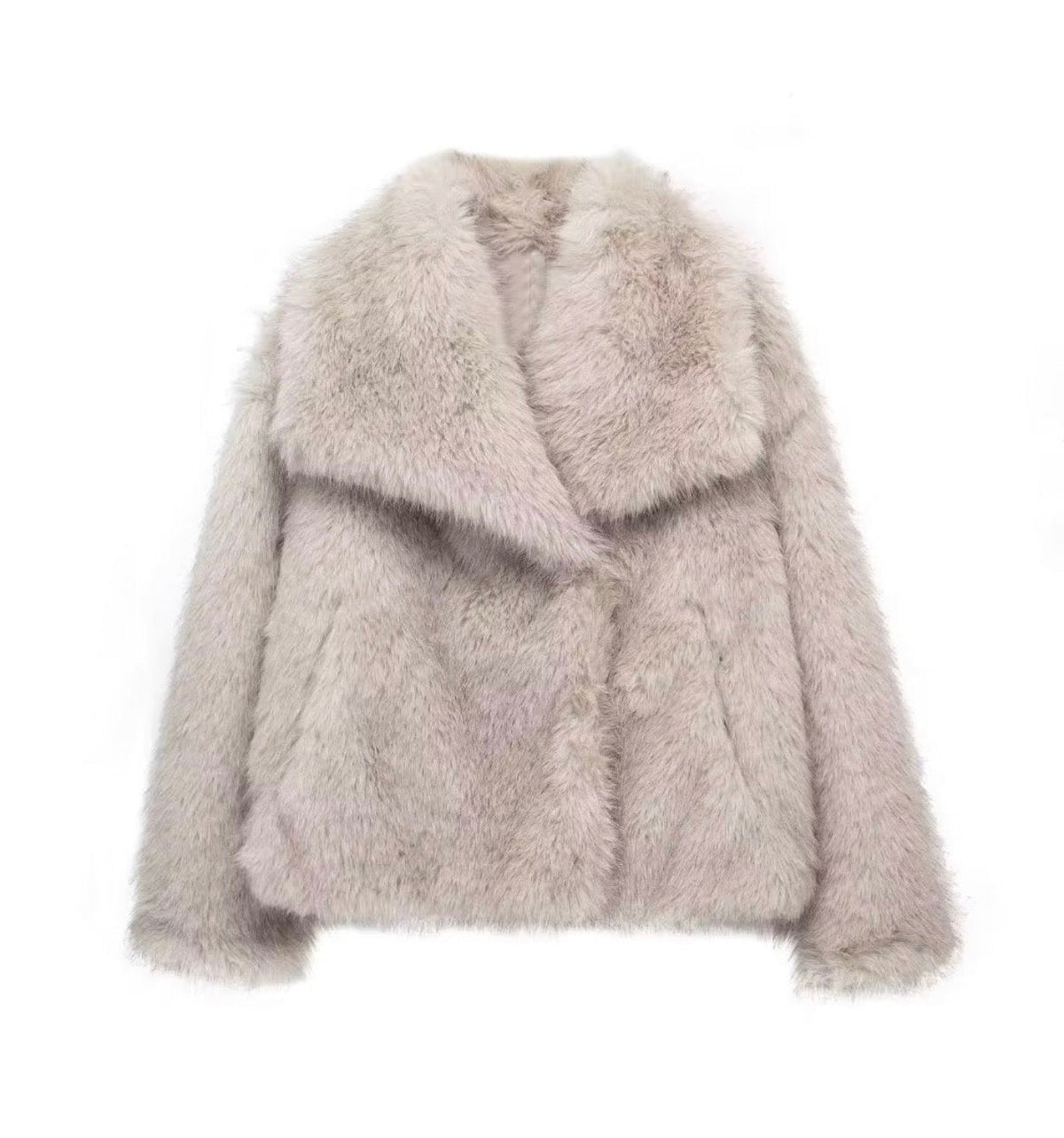 Damen Kurzmantel mit Schalkragen im Oversized-Schnitt