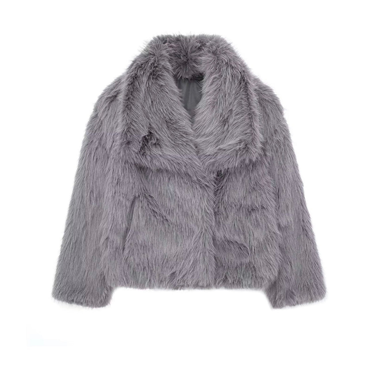 Damen Kurzmantel mit Schalkragen im Oversized-Schnitt