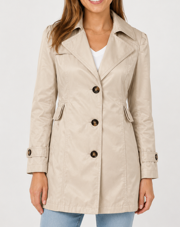 Damen Trenchcoat kurz tailliert