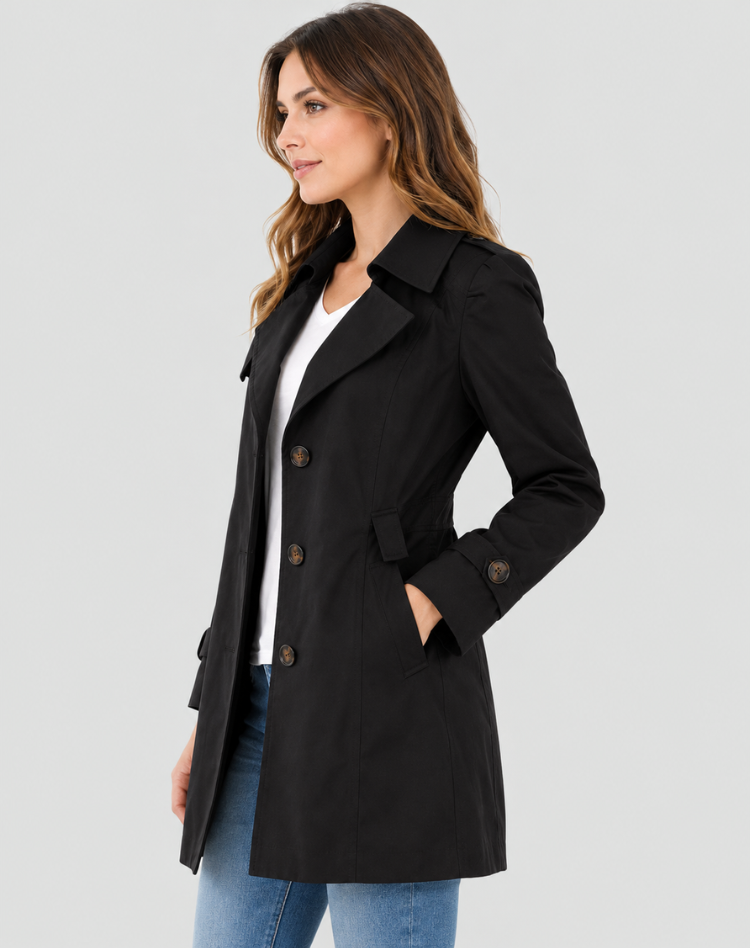 Damen Trenchcoat kurz tailliert
