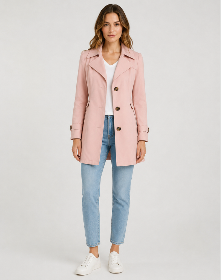Damen Trenchcoat kurz tailliert
