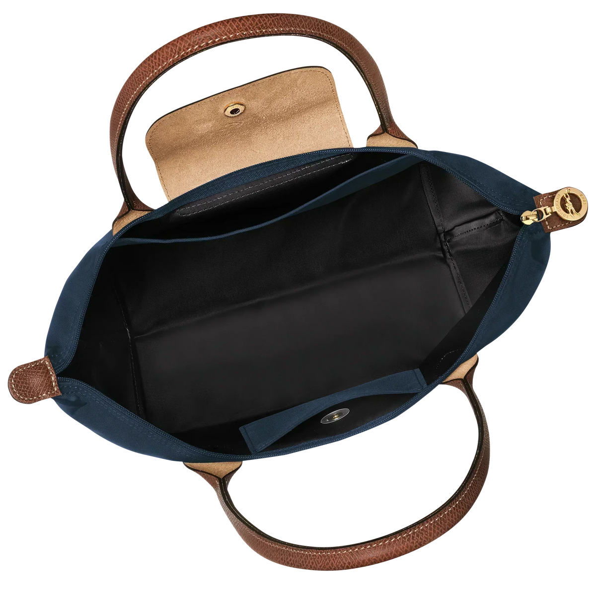 Damen faltbare Nylon Tote Bag in Marineblau