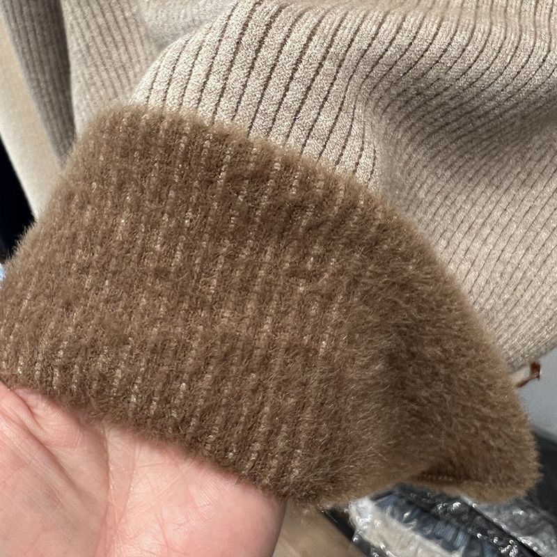 Damen warmer Pullover mit Stehkragen