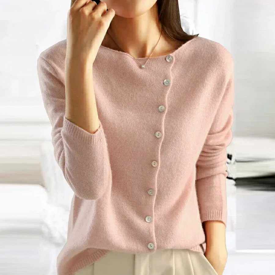Damen Sweater mit Knopfleiste