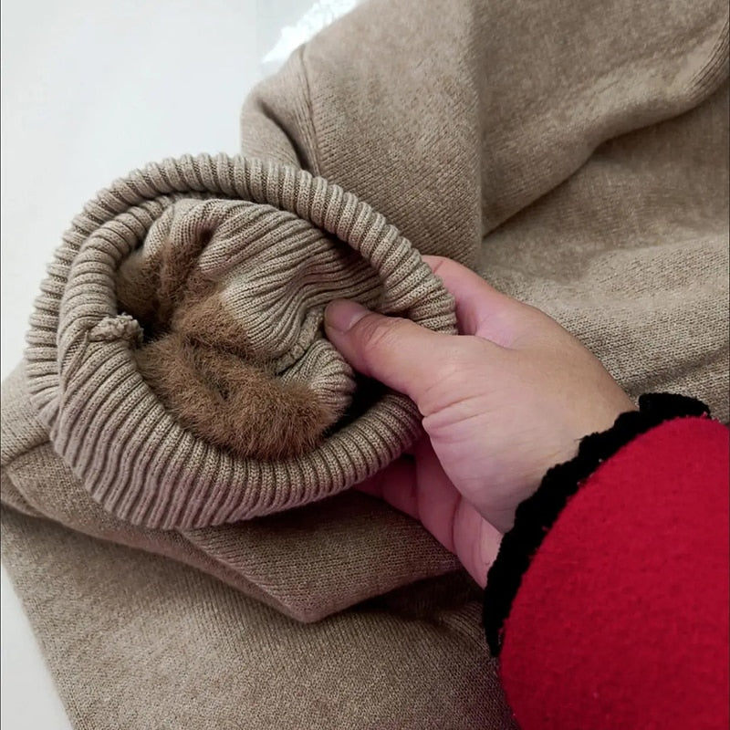 Damen figurbetonter Pullover mit Stehkragen