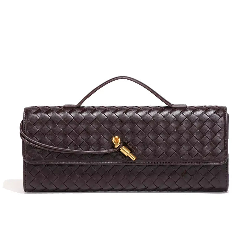 Damen leichte Clutch mit Flecht-Design