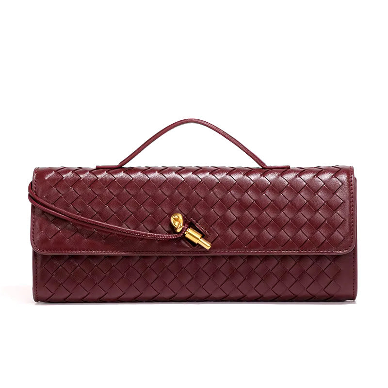 Damen leichte Clutch mit Flecht-Design