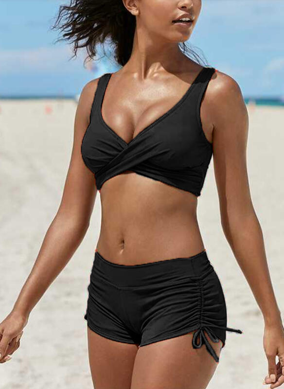 Damen Bikini mit Bardot-Oberteil und Brazil-Schnitt