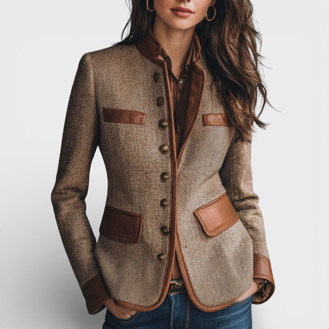 Damen taillierter Blazer mit Knopfleiste
