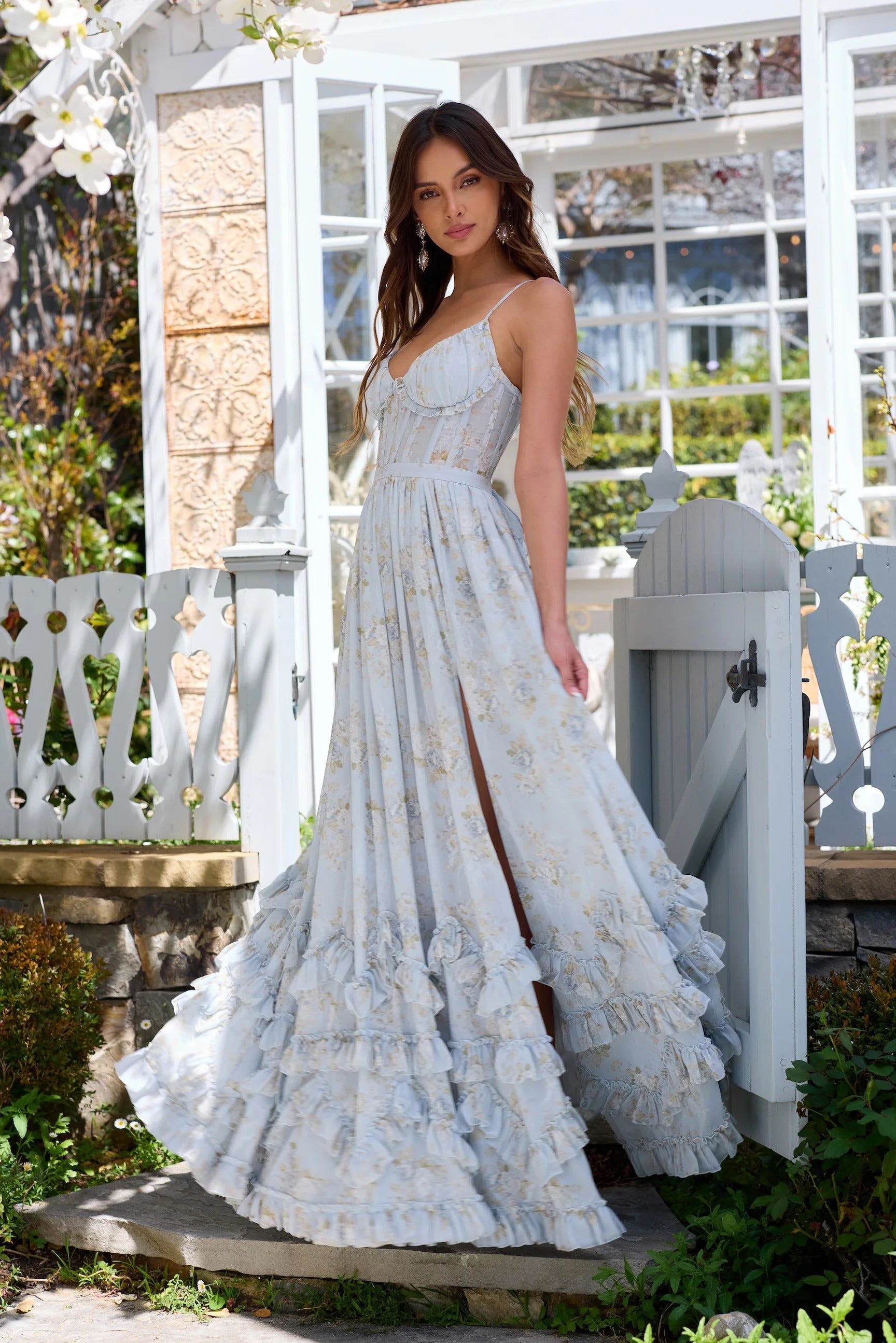 Romantisches Boho Maxikleid mit Fließender