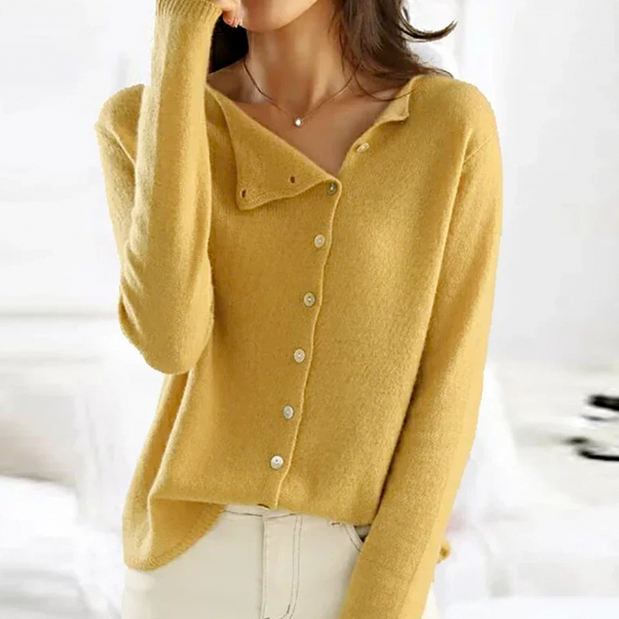 Damen Sweater mit Knopfleiste