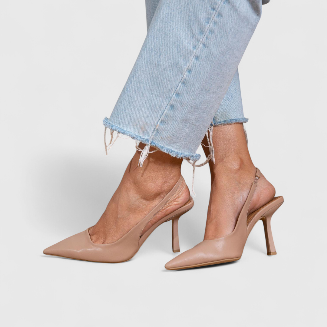 Leoparden Orthopädische Slingback Absatzschuhe