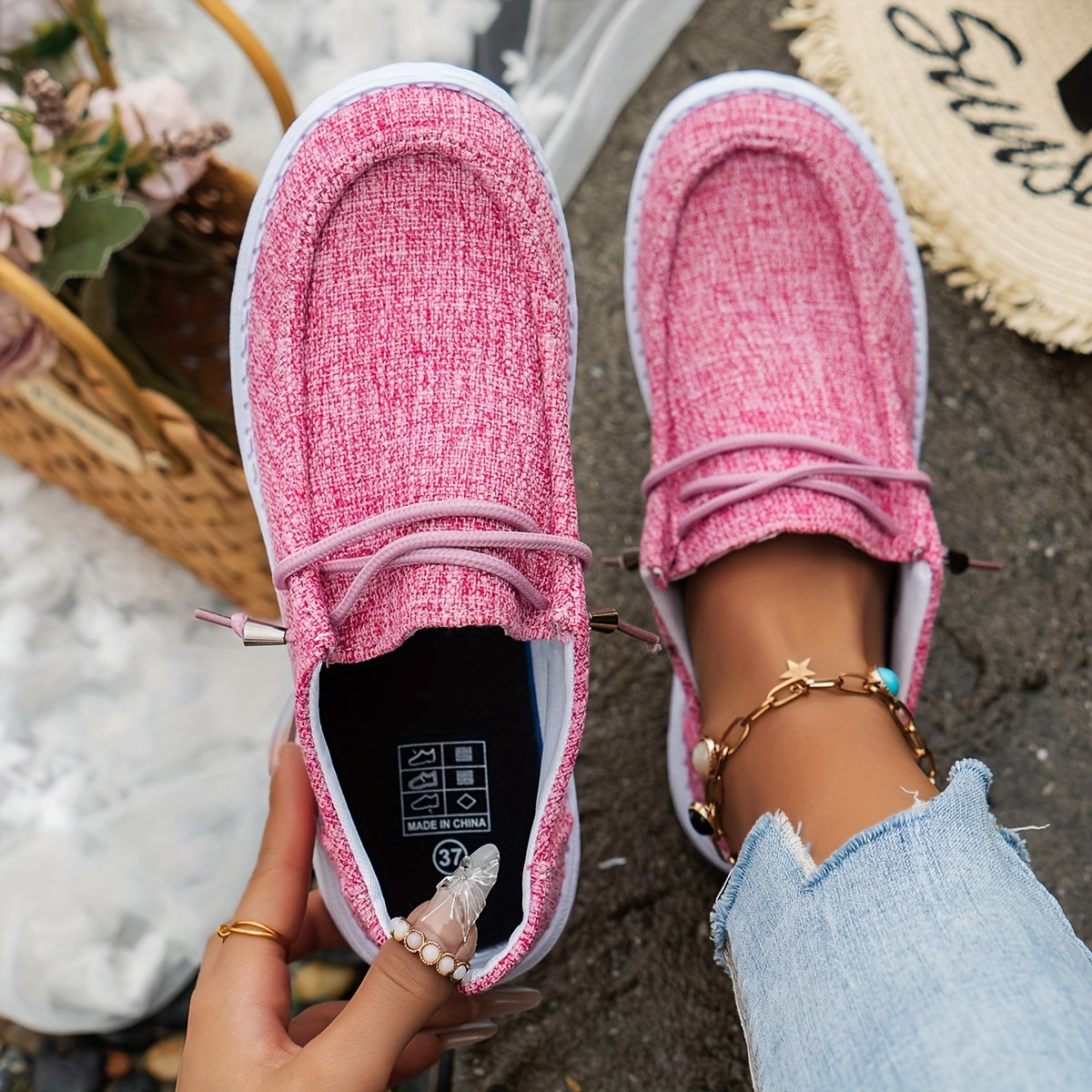 Damen leichte Sneaker mit rutschfester Sohle