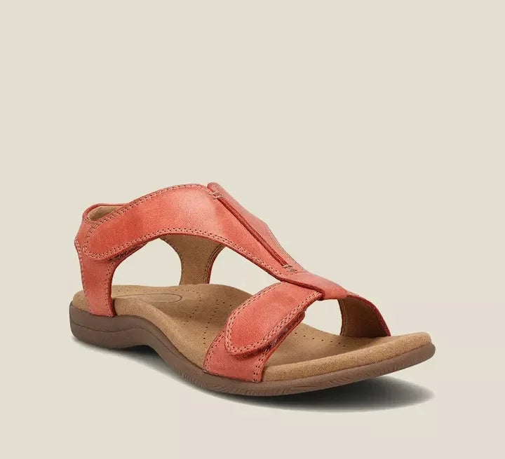 Damen orthopädische Ledersandalen mit verstellbarem Riemen