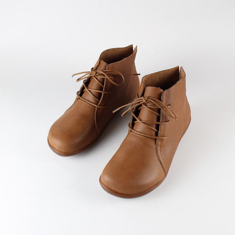 Damen Schnürstiefeletten mit Rundkappe im Retro-Stil