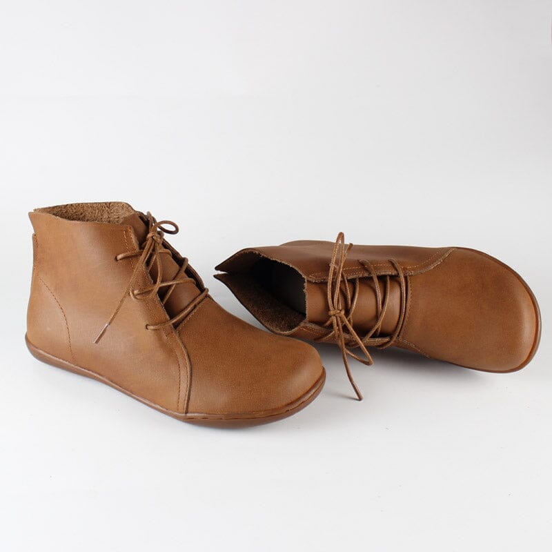 Damen Schnürstiefeletten mit Rundkappe im Retro-Stil