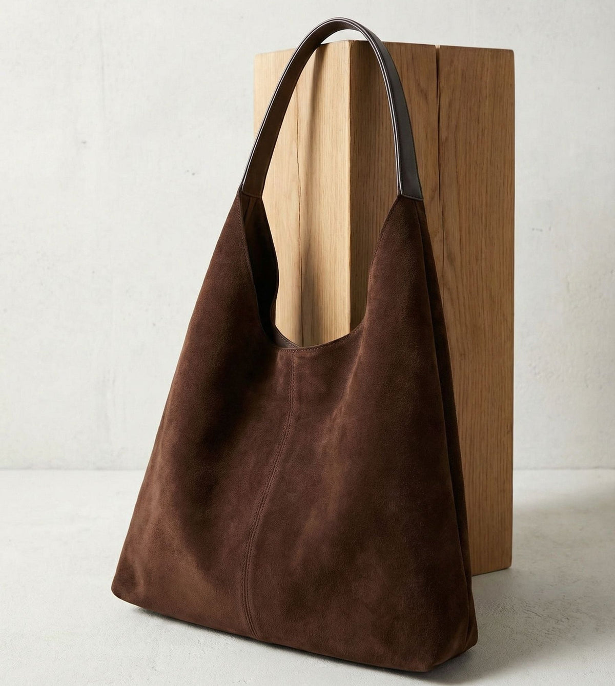 Damen Tote Bag im Wildleder-Look mit Magnetverschluss