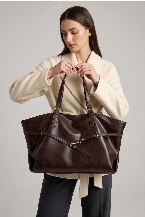 Damen große Tote Bag mit zwei Schulterhenkeln