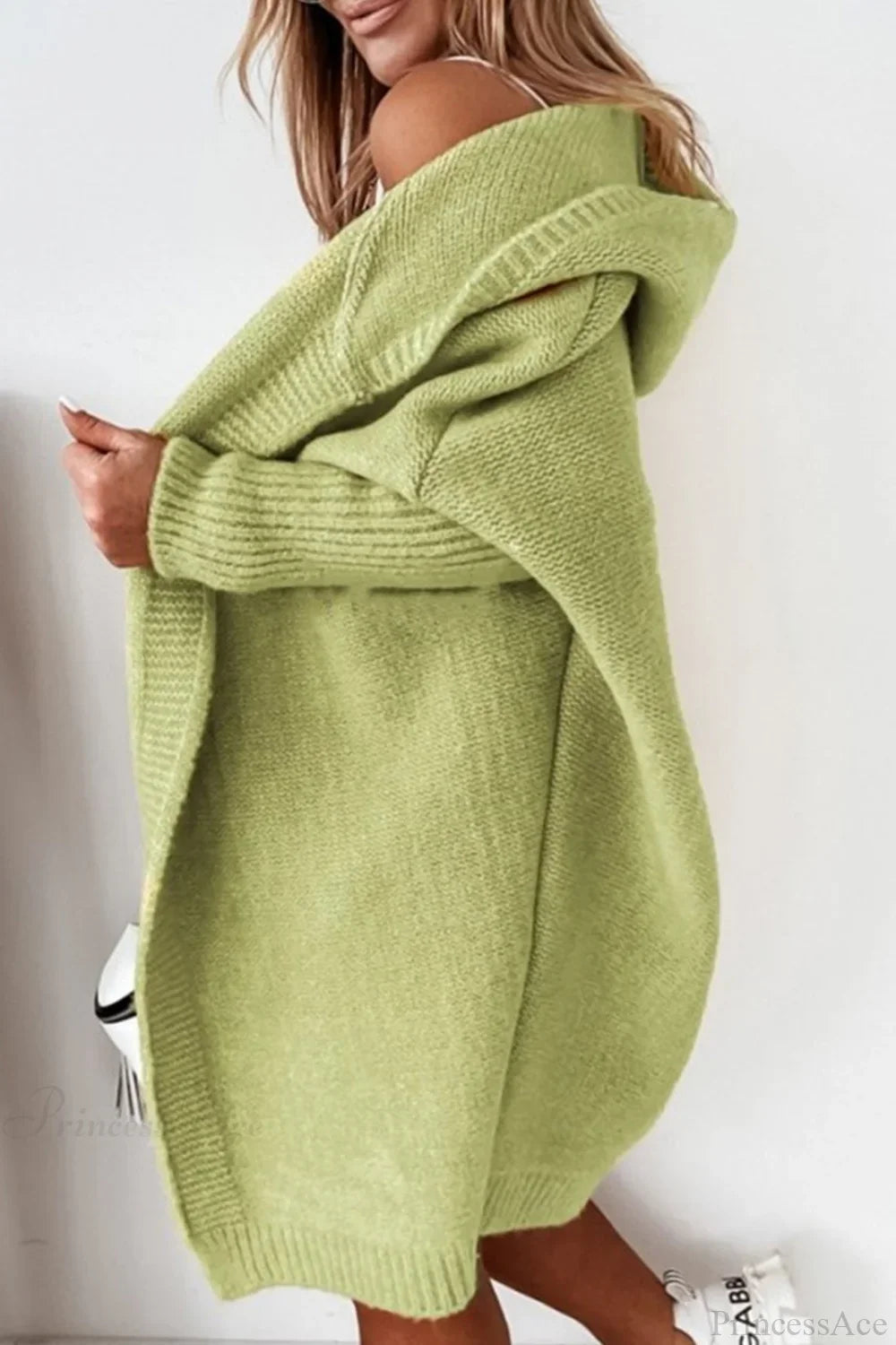 Damen Strickjacke mit Reverskragen und Farbblock-Muster