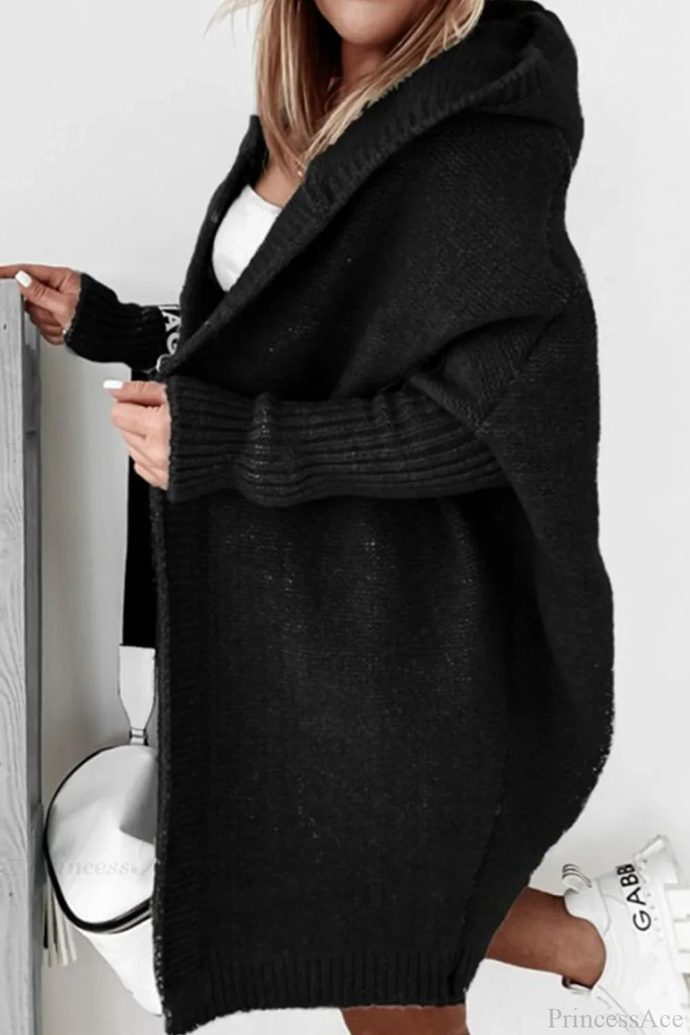 Damen Strickjacke mit Reverskragen und Farbblock-Muster