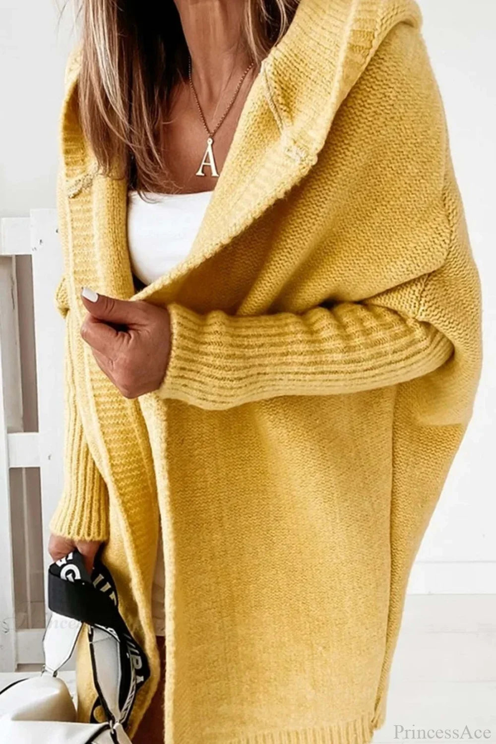 Damen Strickjacke mit Reverskragen und Farbblock-Muster