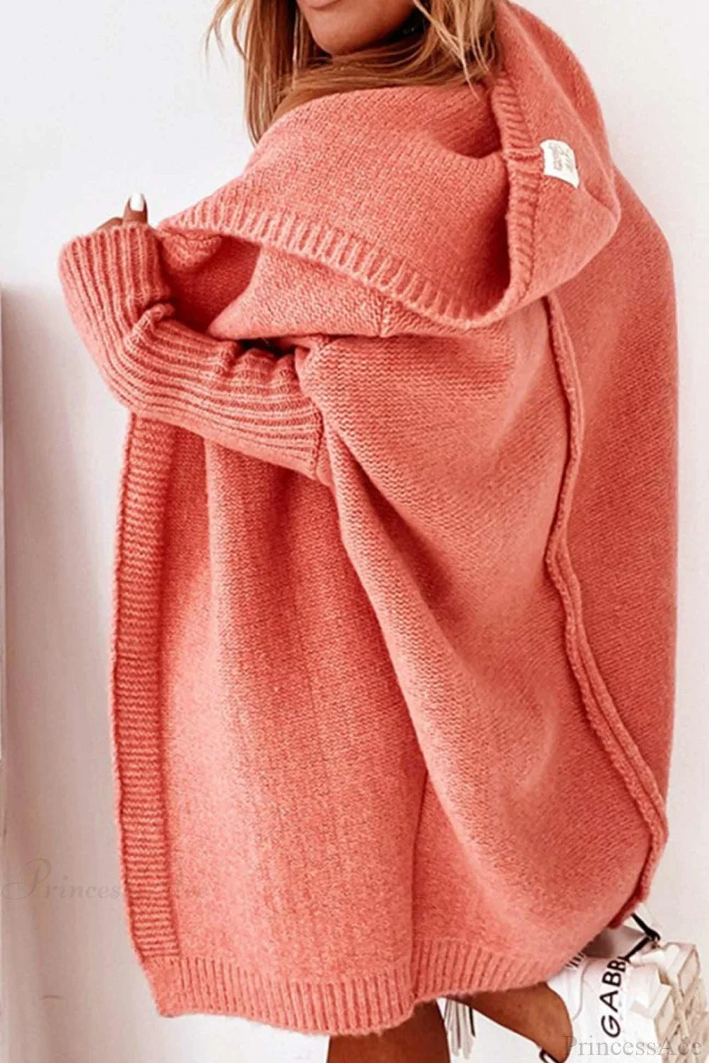Damen Strickjacke mit Reverskragen und Farbblock-Muster
