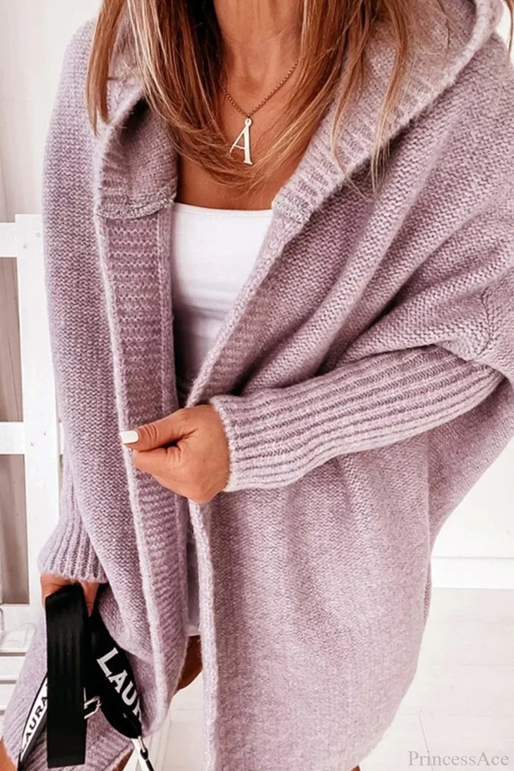 Damen Strickjacke mit Reverskragen und Farbblock-Muster